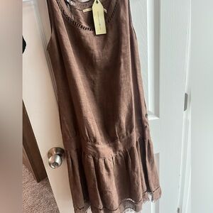 Max Studio Brown Sleeveless Dress